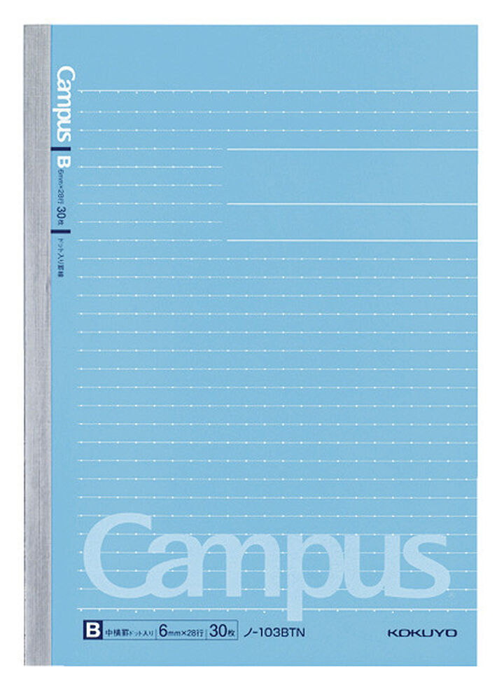 Campus Notebook A5 30 Sheets 6mm horizontal rule with Dot,Blue, medium