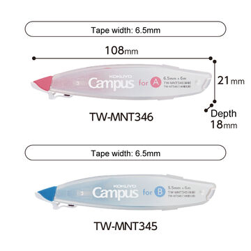 Campus Pen type Refillable Body Correction tape 5.5mm x 6m,Blue, small image number 7