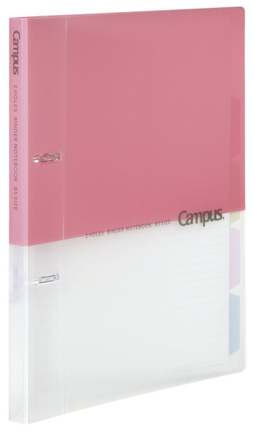 Campus Easy binding of prints 2 Hole Binder notebook B5 Pink,Pink, small image number 1