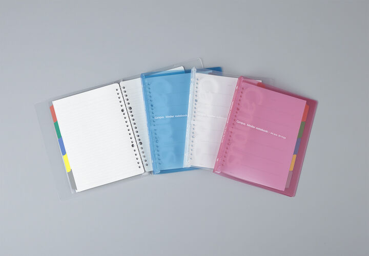 Campus Slide Slim PP Cover 20 Hole Binder notebook A5 Transparent,Transparent, medium