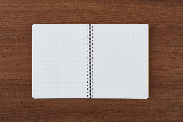 Soft ring Notebook Sooofa Cardboard 4mm Grid line B6 Ash-Gray,Gray, medium image number 3
