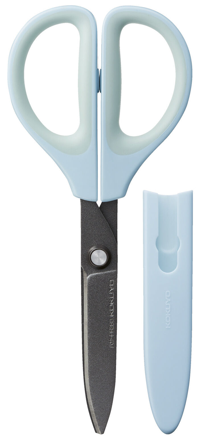 SAXA Scissors x Fluorine and Non-stick blade x Blue,Light Blue, medium image number 0