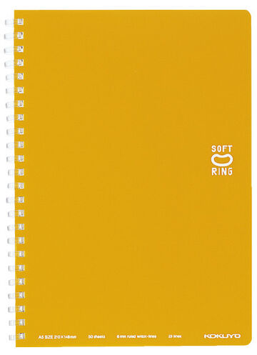 Soft Ring notebook Colorful A5 50 Sheets Orange,Orange, small image number 0