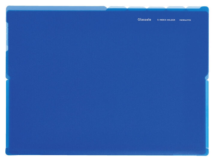 Glassele 5 Index Holder A4 Horizontal Size Blue,Blue, medium image number 0