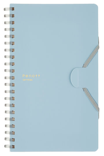 Soft ring Notebook Penott 5mm Grid line B6 70 Sheets Blue,Light Blue, small image number 0