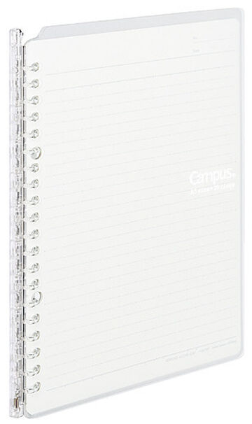 Campus Smart ring PP Cover 20 Hole Binder notebook A5 Transparent,Transparent, small image number 1