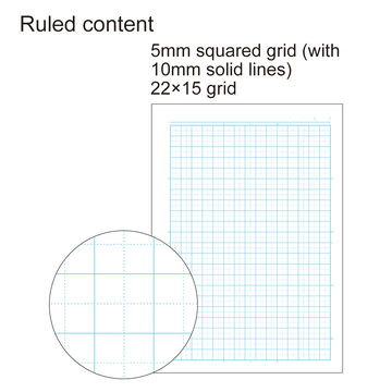 Campus Soft ring notebook x B5 Blue 5mm grid rule 40 sheets,Blue, small image number 1