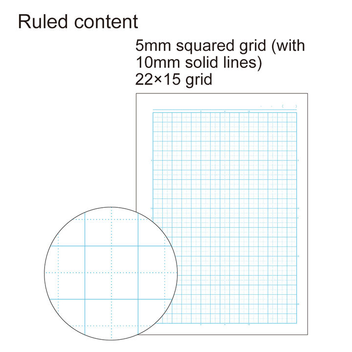 Campus Soft ring notebook x B5 Blue 5mm grid rule 40 sheets,Blue, medium