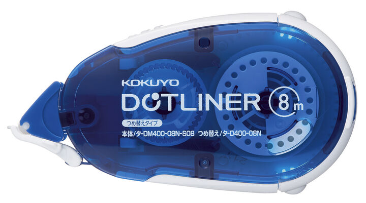 Dotliner Tape Glue Body Refill type Strong adhesive 8.4mm x 8m Blue,Blue, medium