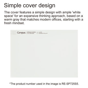 Campus Report pad A4 White 5mm grid rule 50 sheets,clear, small image number 12