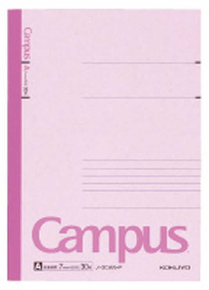 Campus notebook Notebook B5 Pink 7mm rule 30 Sheets,Pink, medium