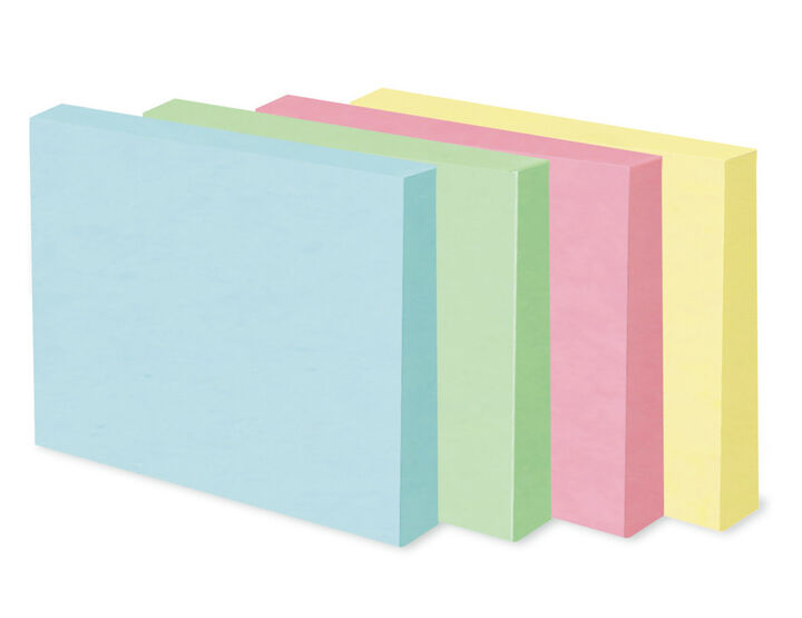 Tack memo Sticky notes Notebook type Horizontal 75 x 100mm Blue 100 Sheets,Blue, medium image number 1
