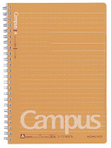 Campus Twin Ring Notebook A5 7mm dot rule 50 Sheets Orange,Brown, small image number 0