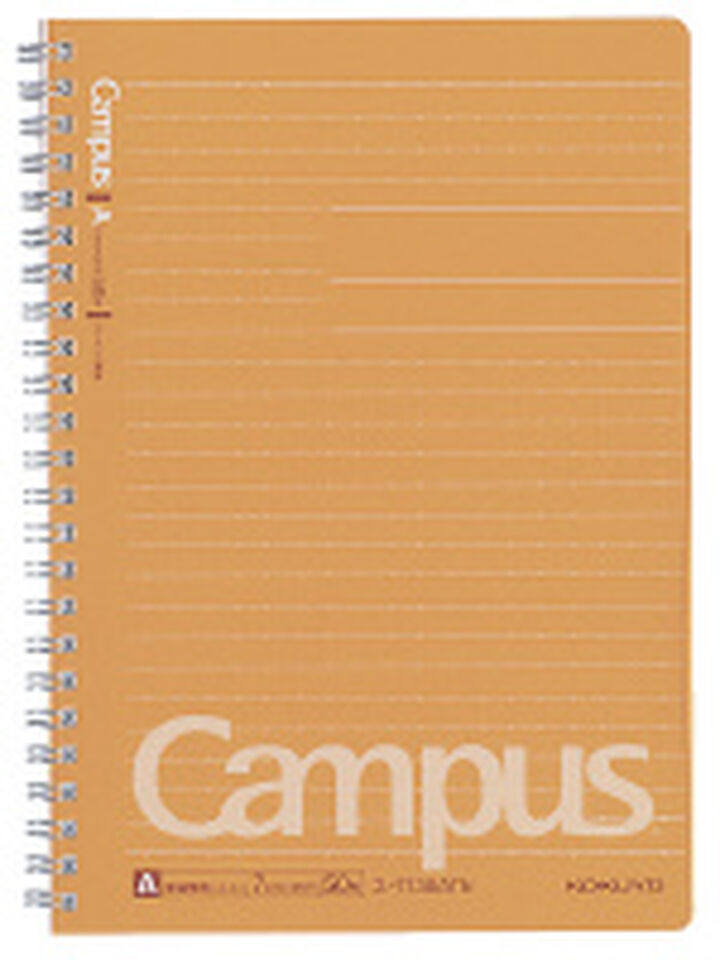 Campus Twin Ring Notebook A5 7mm dot rule 50 Sheets Orange,Brown, medium image number 0