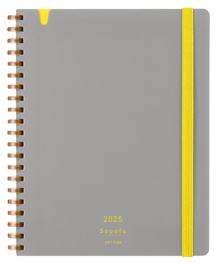 Sooofa Softring Diary B6 Size Gray,Gray, medium