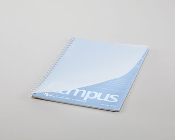 Campus Twin-ring notebook Transparent PP cover B5 Blue 7mm rule 30 sheets,Blue, small image number 2