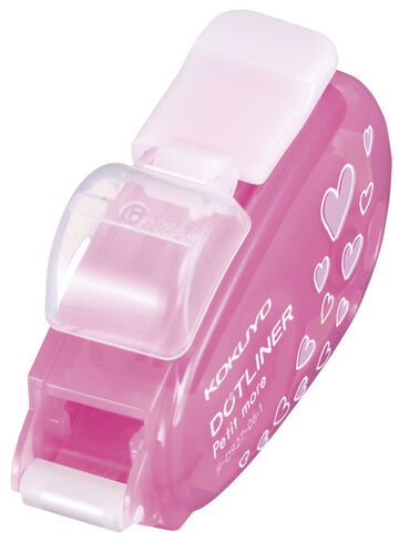 Dotliner Petit More Tape Glue Single-use type Strong adhesive Heart pattern 6mm x 10m Pink,, small image number 4