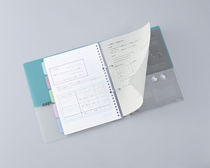 Campus Easy binding of prints 2 Hole Binder notebook B5 Light Blue,Light Blue, medium image number 4