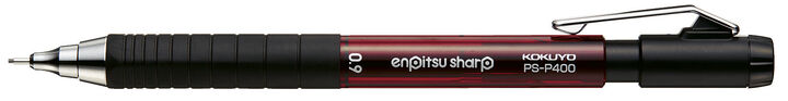 Enpitsu sharp mechanical pencil TypeM 0.9mm Rubber Grip,Red, medium image number 0