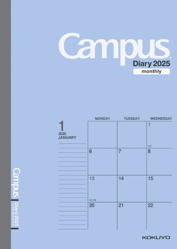 Campus Diary Monthly Type B5 Size Blue,Blue, small image number 0