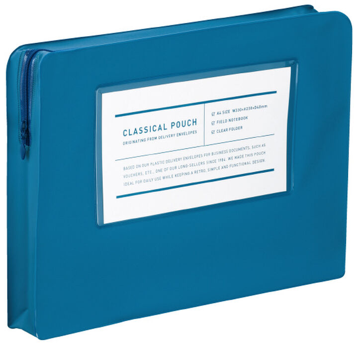 Classic pouch A4 case Blue,Blue, medium
