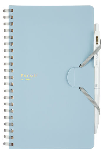 Soft ring Notebook Penott 5mm Grid line B6 70 Sheets Blue,Light Blue, small image number 1