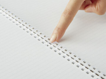 Soft Ring notebook Biz A5 50 Sheets 6mm horizontal rule with Dot,Dark Blue, small image number 3