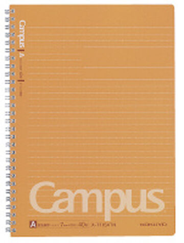 Campus Twin Ring Notebook B5 7mm dot rule 40 Sheets Orange,Brown, small image number 0