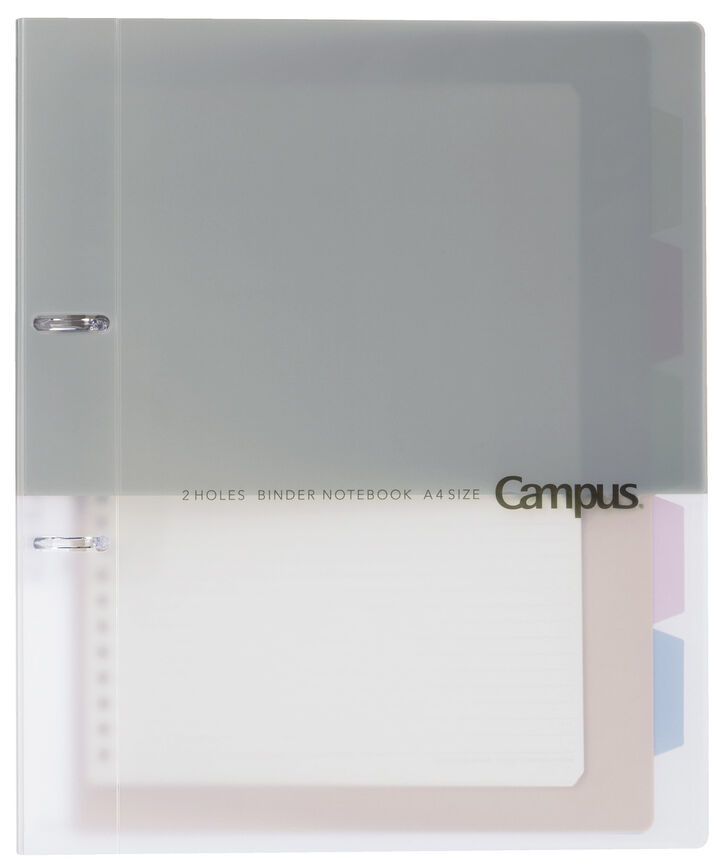 Campus Easy binding of prints 2 Hole Binder notebook A4 Gray,Gray, medium