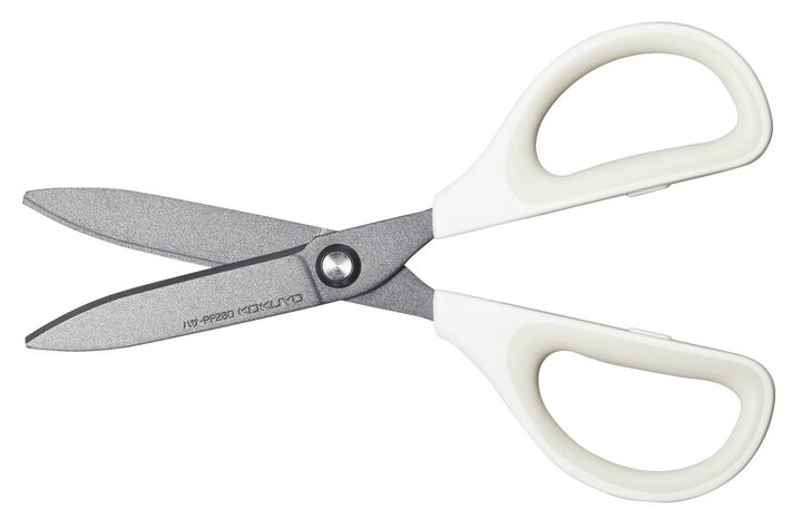 SAXA Scissors x Fluorine and Non-stick blade x White,Transparent, medium