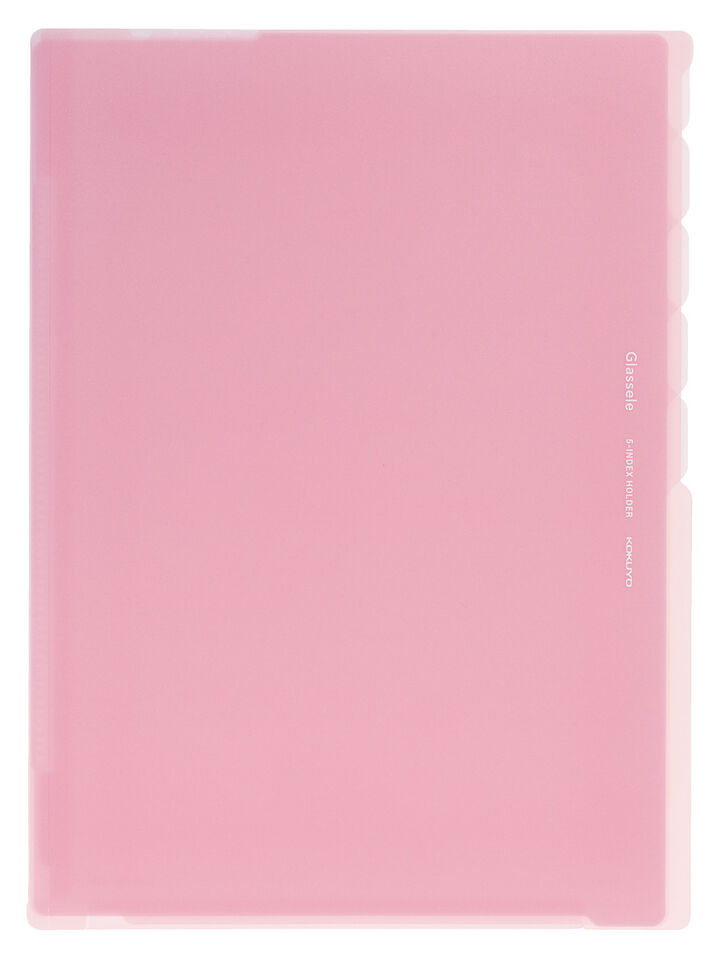 Glassele 5 Index Holder A4 Vertical Size Light Pink,Pink, medium image number 0