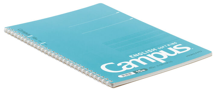 Campus Soft ring notebook B5 Blue English Practice 15 Lines (Regular) 40 sheets,Blue, medium image number 3