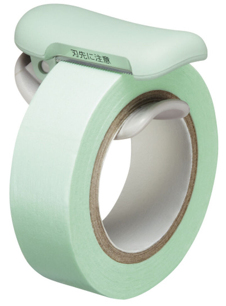 Karu Cut clip-type Washi Tape cutter 20~25mm Light Green,Pastel green, medium