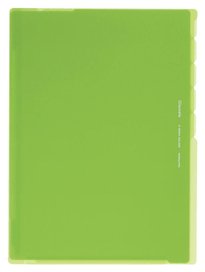 Glassele 5 Index Holder A4 Vertical Size Light Green,YellowGreen, medium