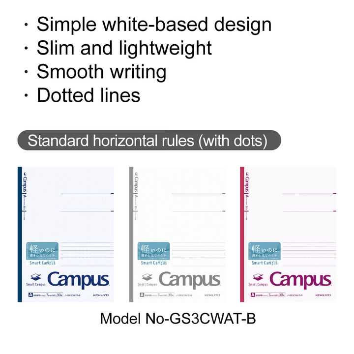 Campus notebook Smart campus B5 Blue 6mm dot rule 30 Sheets,Blue, medium image number 3