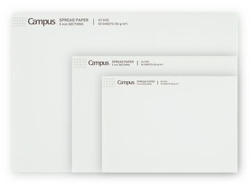 Campus Report pad B5 White 5mm grid rule 50 sheets,clear, small image number 1