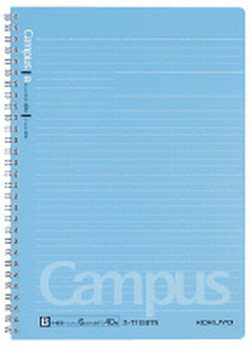Campus Twin Ring Notebook B5 6mm dot rule 40 Sheets Light Blue,Blue, small image number 2