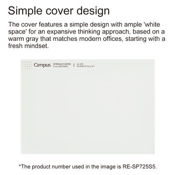 Campus Report pad A3 White 5mm grid rule 50 sheets,Transparent, small image number 9