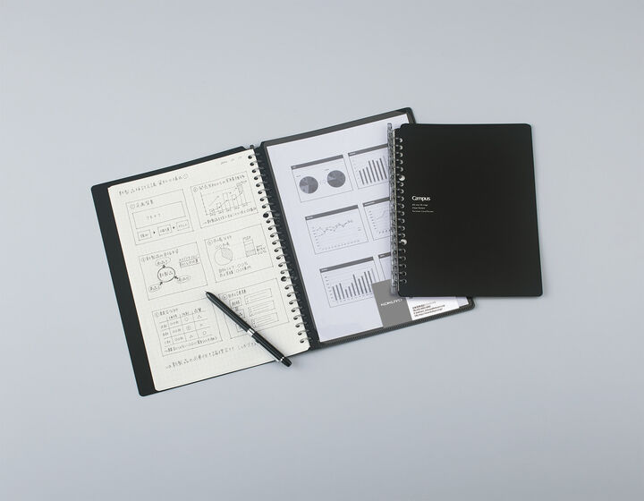 Campus Binder notebook 26 Hole A5 Black 5 sheets,Black, medium image number 10