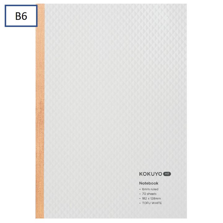 KOKUYO ME Notebook 70 Sheets 6mm rule B6 White,White, medium