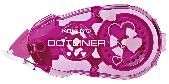 Dotliner Tape Glue Refill tape Heart pattern 8.4mm x 16m Pink,Pink, medium