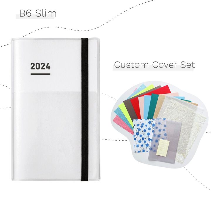 Jibun Techo First Kit mini 2024 B6 Slim White,White, medium image number 0