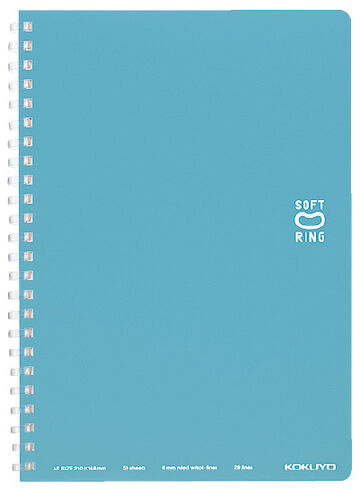 Soft Ring notebook Colorful A5 50 Sheets Light Blue,Light Blue, small image number 0