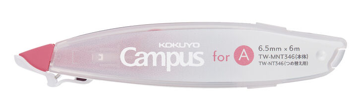 Campus Pen type Refillable Body Correction tape 6.5mm x 6m,Red, medium