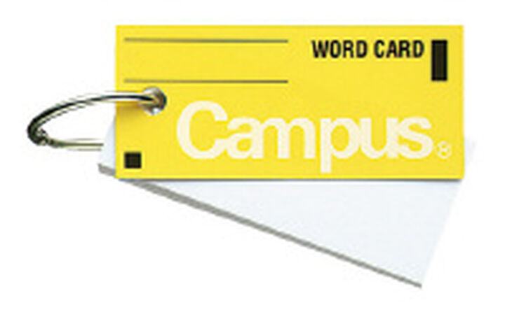 Campus Flash card Card ring binding 85 Sheets Yellow,Yellow, medium