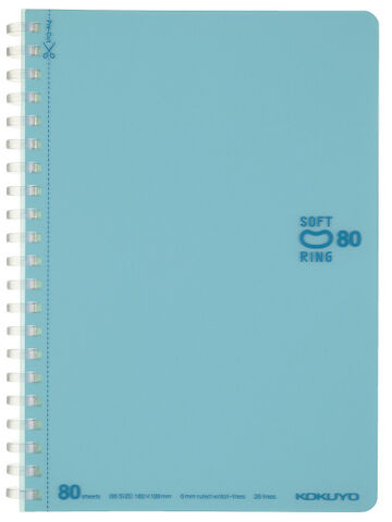 Soft Ring notebook Colorful B6 80 Sheets Light Blue,Light Blue, small image number 0