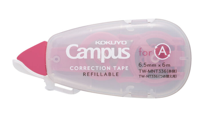 Campus correction tape 6m x 6.5mm Refillable Body,Pink, medium image number 0
