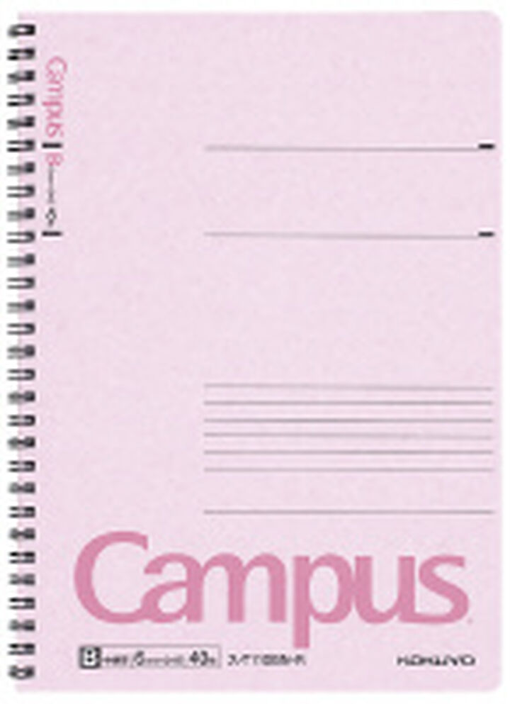 Campus Twin Ring Notebook B5 6mm rule 40 Sheets Red,Red, medium