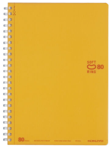 Soft Ring notebook Colorful A5 80 Sheets Orange,Orange, small image number 0