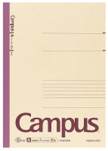 Campus Notebook Recycled Paper A4 Red 7mm rule 30 Sheets,Red, small image number 0